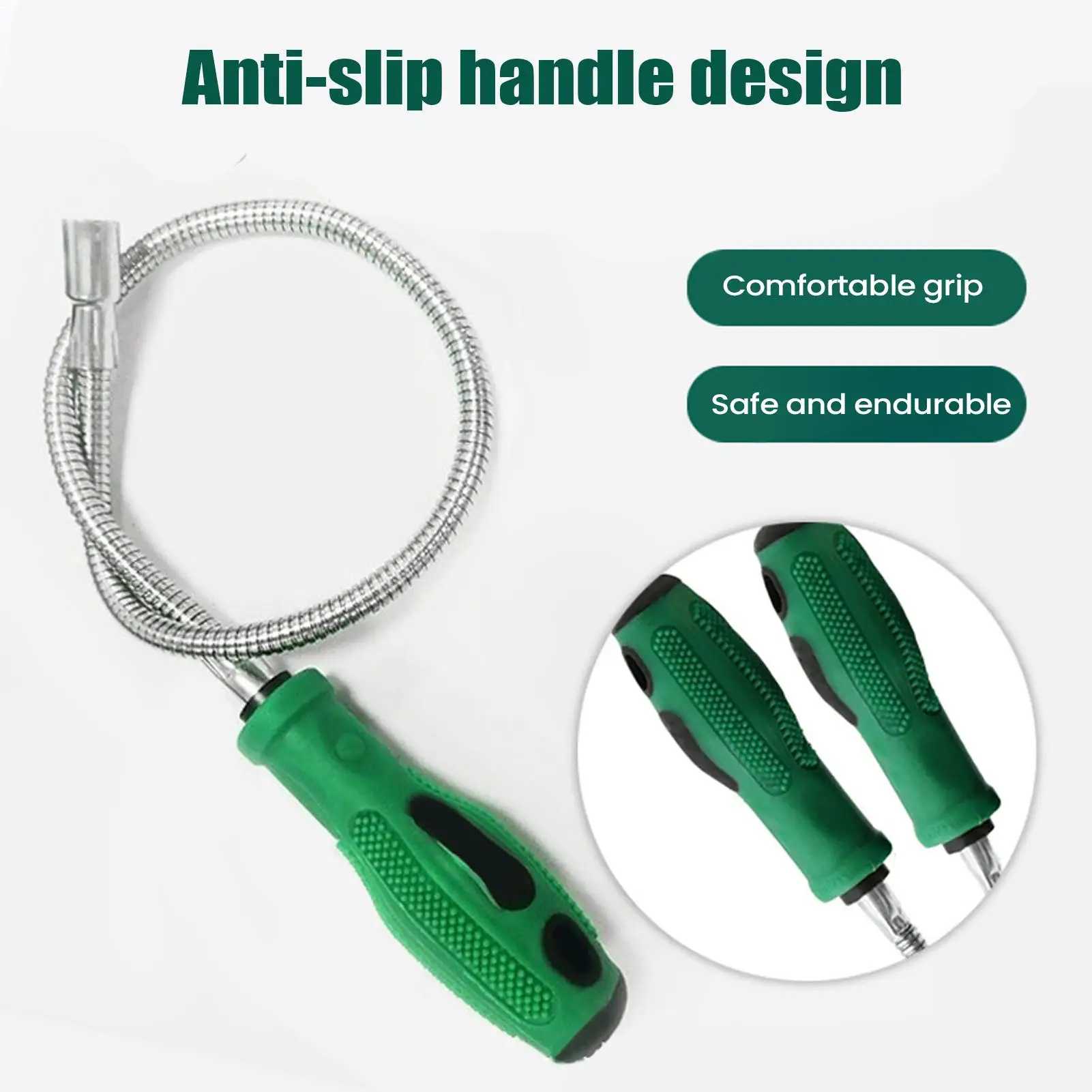 Strong Magnetic Pickup Tool Flexible Magnet Spring Grip Grabber Hand Tools for Picking Up Nut Bolt Adjustable Pickup Rod Stick