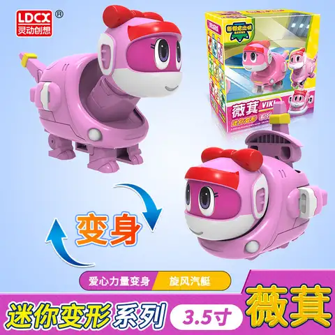 Nyaste Min Gogo Dino ABS Deformation Bil/Flygplan Actionfigurer REX/PING/VIKI/TOMO Transformation Dinosaurieleksaks för Barn Present 10 best sales Ali-leksaker - №8