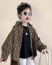 Boys Spring and Autumn Korean Fashion Jackets Children Clothing 2026 Spring Autumn New Trendy Leopard Print Jacket