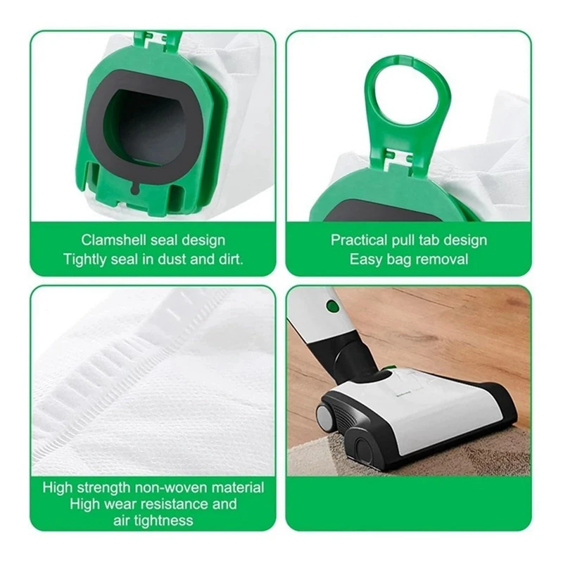 For Vorwerk Kobold VB100 FP100 Vacuum Cleaner Accessories Dust Bag Motor Protection Filters High-Efficiency Filtration