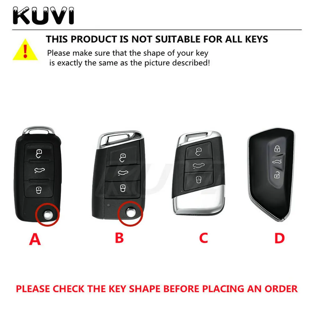 Carbon Fiber ABS Car Key Case Cover For VW Volkswagen Polo Tiguan Passat B8 Magotan Golf 4 5 6 7 8 MK Jetta Skoda Octavia Seat