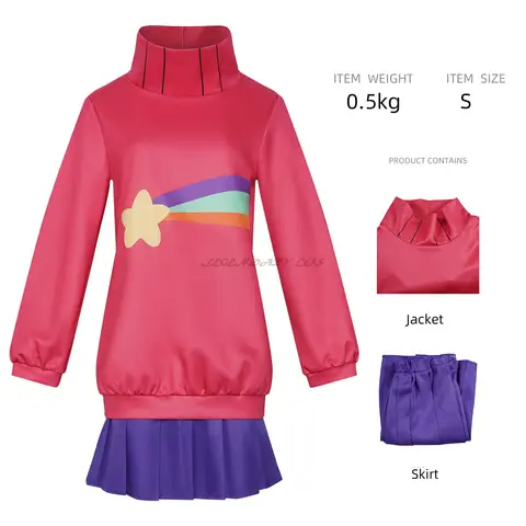 Gravity Mabel Pines Cosplay Costume Pink Top Purple Skirt Halloween Carnival Cosplay Mabel Pines Clothes