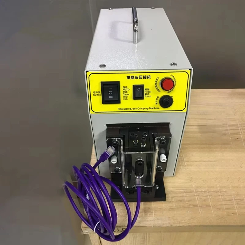

DY-5130 Crystal Head Connector Crimping Machine 2-10P Cable Connector Head Forming Machine