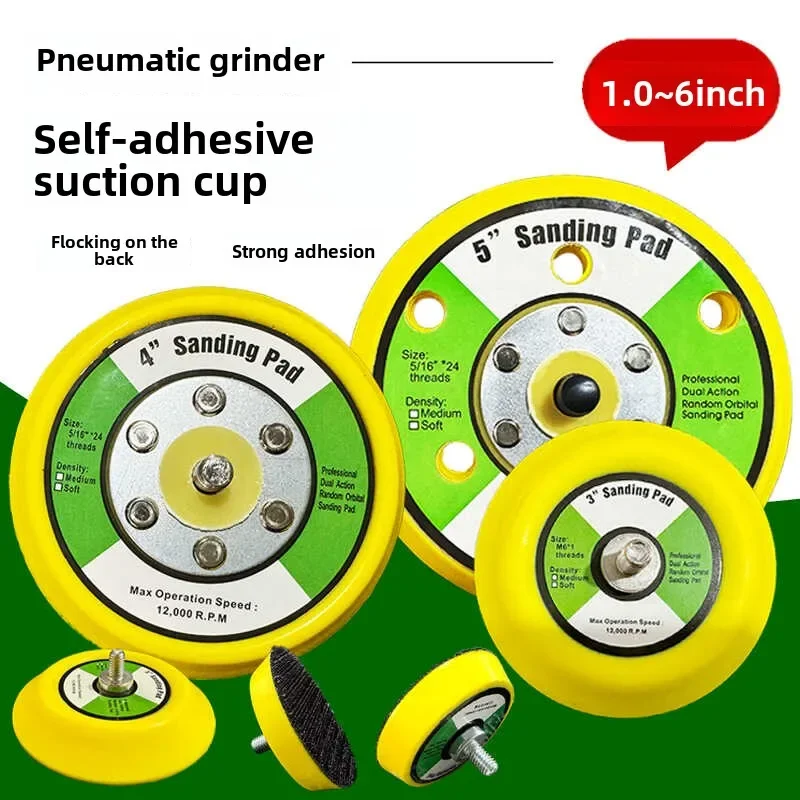 5pcs 5-Inch Air Grinding Base Plate with Assorted Sanding Discs and Polishing Pads - Perfect for DIY Projects