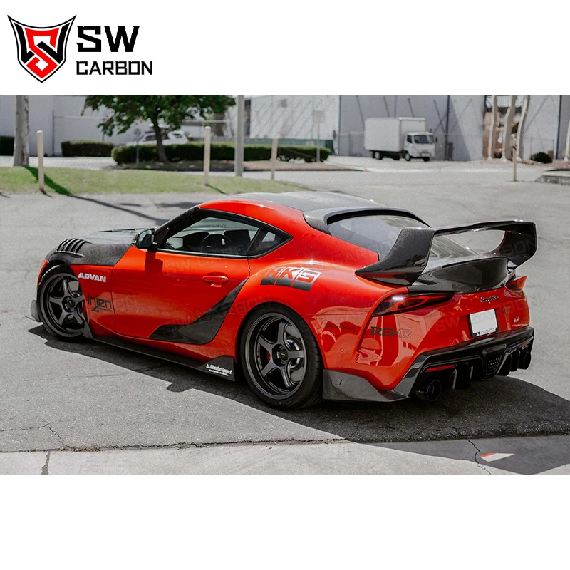 High quality Toyota Supra A90 A91 MK5 GR Carbon Fiber MB Style Rear Diffuser Rear Bumper Lip Splitter Under Spoiler Body Kit