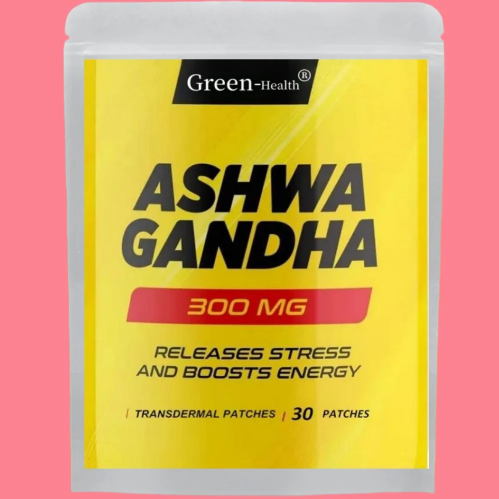 Ashwagandha Transdermal Patches Mood Support, Stress, Energy, and Focus Support - 30 Patches One Month Supply