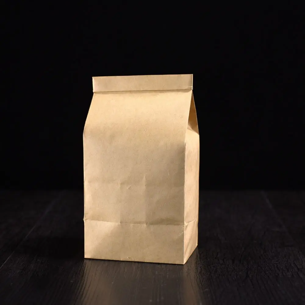 Vintage Style Kraft Paper Tea Pouch For Loose Tea Storage Foil Lined Resealable Zipper Bag Kitchen Organizer