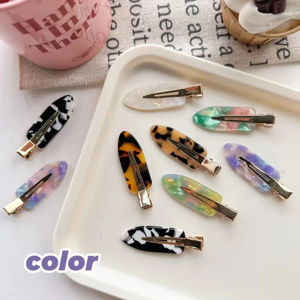 Colorful Seamless Hair Clip New Headdress Acetate No Crease Hairpin Hair Styling Hair Accessories No Bend Barrettes Women