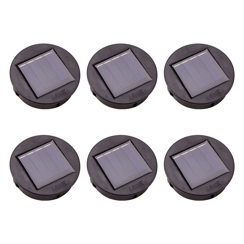 

6Pc Smart Garden Solar Powered Replacement Round LED Light Box Solar Battery Box Solar Cells Li-Ion Battery Charger