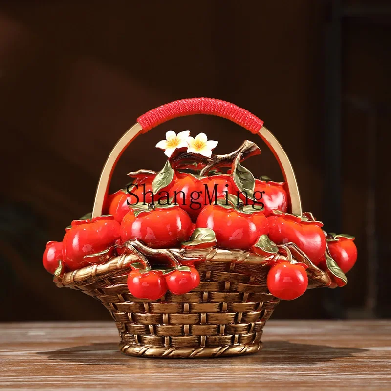

CL Ping An Joy Apple Tree Ornament Potted Plant Living Room Entrance TV Wine Cabinet Decoration Housewarming Gift