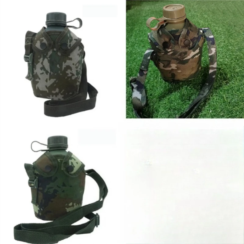 

Sports Water Bottle 1L Leak Proof Wide Mouth Portable Camping Bottle for Outdoor Gym Hiking Travel Hunting Accessories Tactical