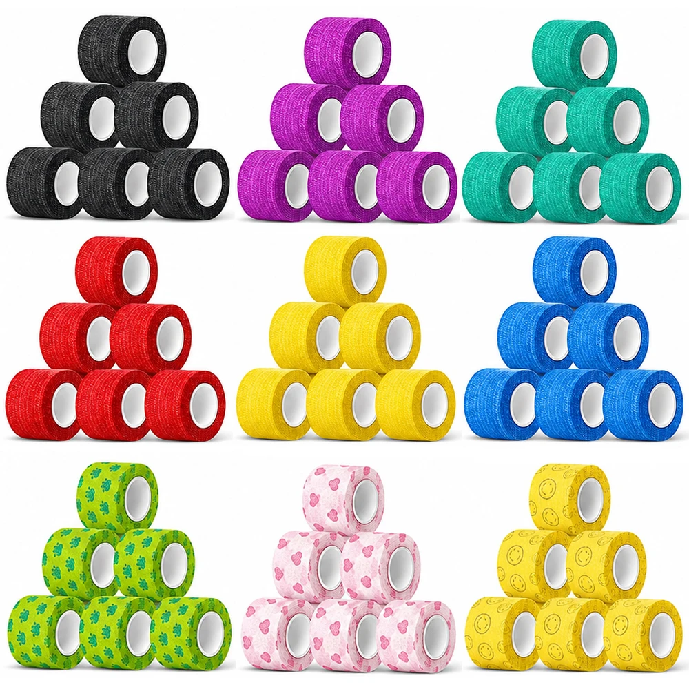 Professional Tattoo Grip Cover Wrap Tape Self-Adhesive Elastic Bandage Sports Tape for Tattoo Machine Grip Tubes Accessories
