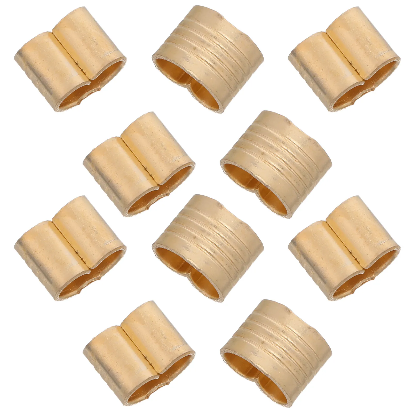 

10Pcs Copper Terminal Buckle Timing Belt Clamp 6Mm Belt Crimp Ends for 3D Printer Splice Clip Reliable Wire Connector