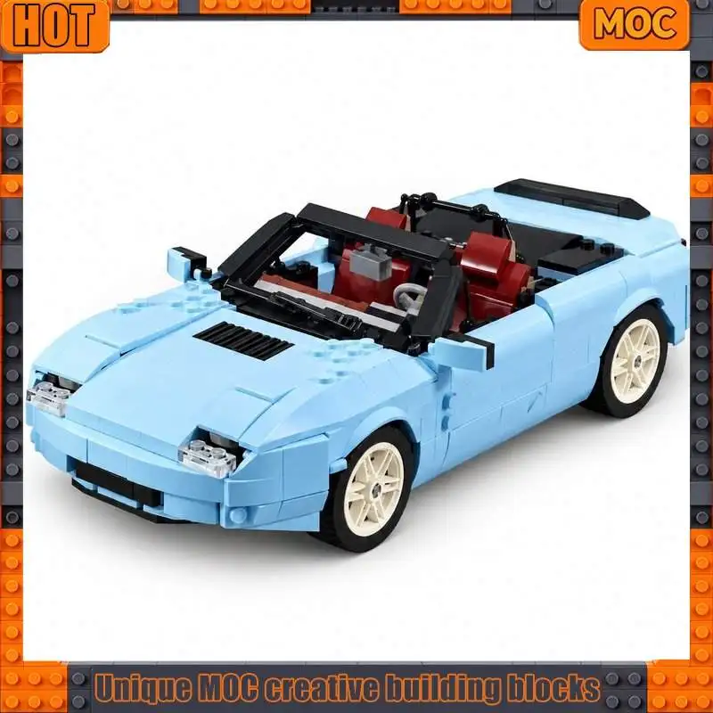 815PCS Classic Roadster Convertible Sports Car Model Building Blocks Open Top Vehicle DIY Collection Display Puzzle Toy Gift