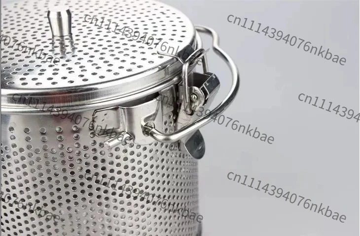 304 Stainless Steel Spice Mesh Basket Seasoning Infuser Brine Hot Pot Residue Separation Strainer Soup Gravy Filter Colander