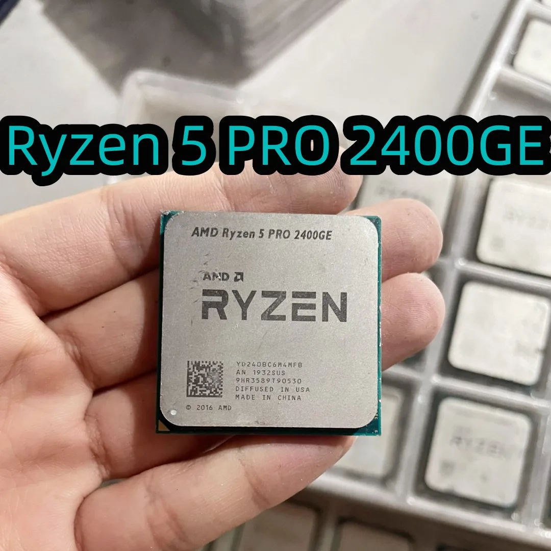 

AMD Ryzen 5 PRO 2400GE R5 PRO 2400GE 3.2 GHz Quad-Core Eight-Thread 35W CPU Processor YD240BC6M4MFB Socket AM4