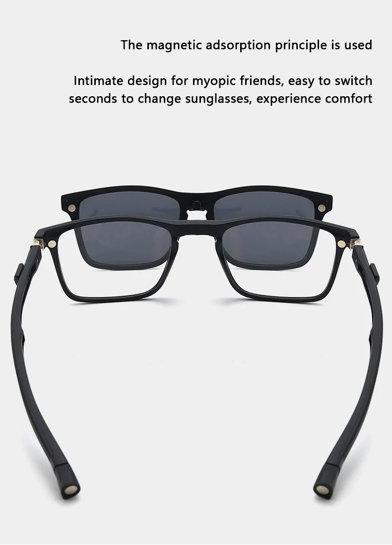 Myopie-Brille 5-teilige Magnetische Befestigung Polarisierte Clip-On-Brille Verstellbare Brille Basketball-Brille 2507A – Detail 5