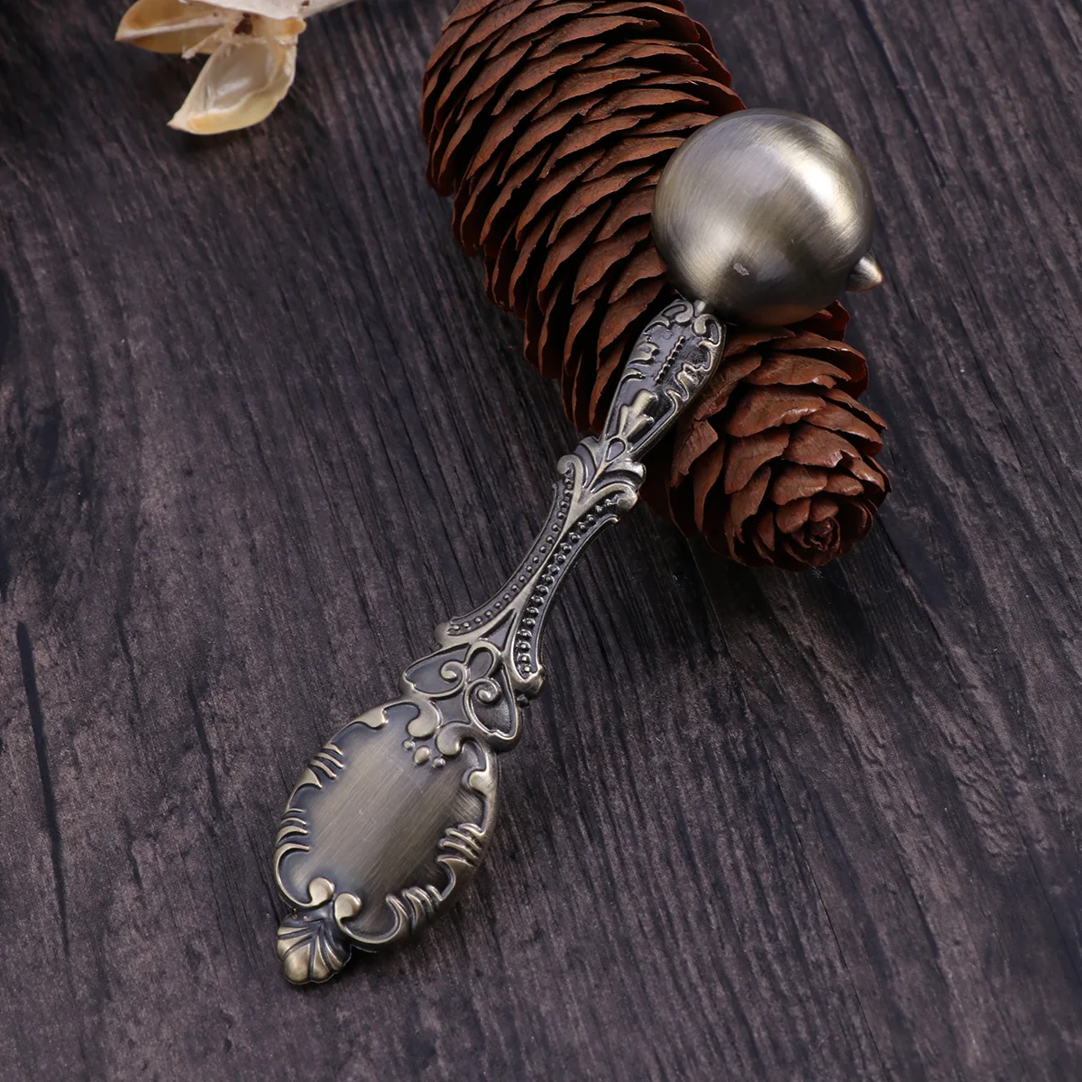 

High-Grade Sealing Wax Spoon 11x2.5cm Copper Special Seal Accessory Pour Dissolve Black Clean Cloth