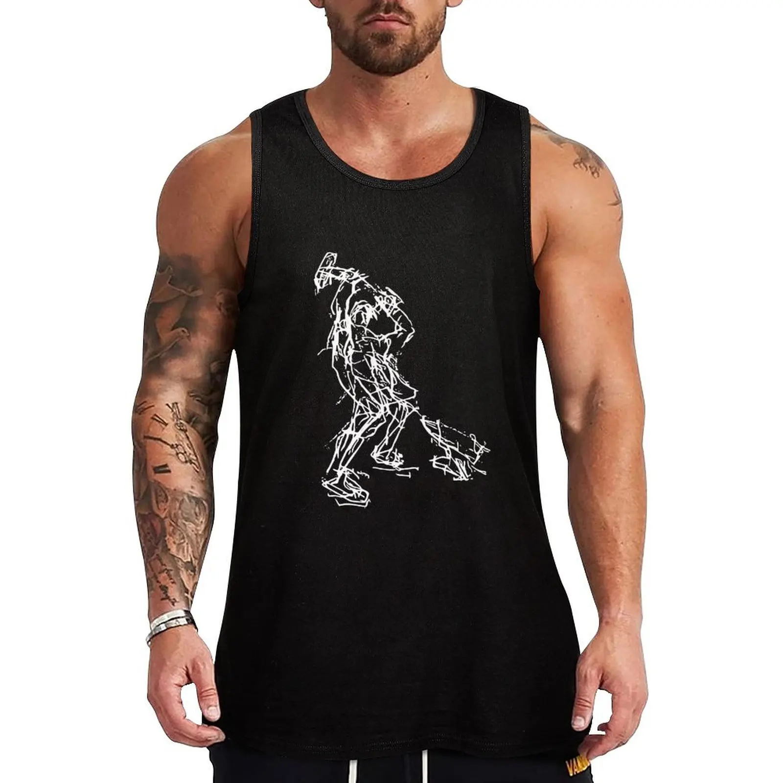 

The Birthday Boy Construction Time Again Vintage Style Art Tank Top Everyday Casual Tank Top Lightweight Loose Shirt