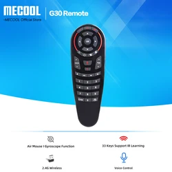 MECOOL G30 G30S Air Mouse Fly Voice 2.4GHz Wireless Google Microphone IR Gyroscope Sense Remote Control For Android TV Box