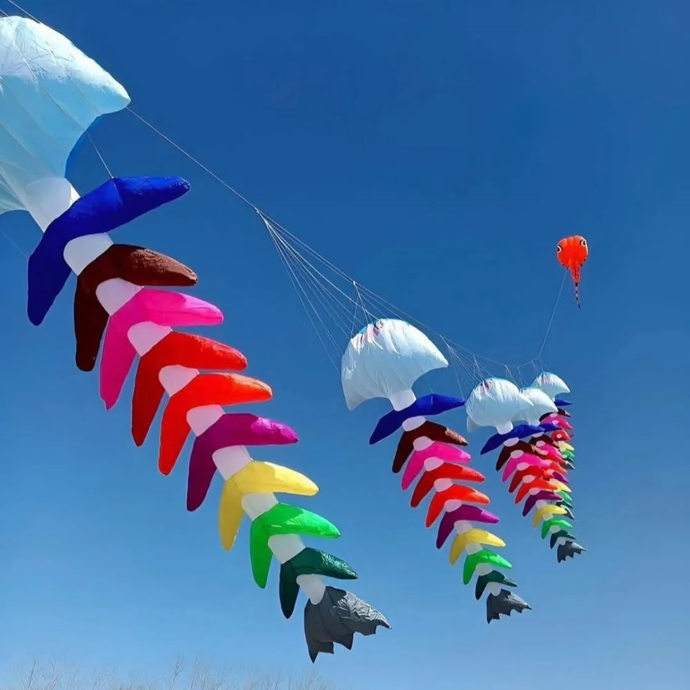 Fishbone Show Kite Pendant 5 Meter Soft Inflatable Line Laundry Kite