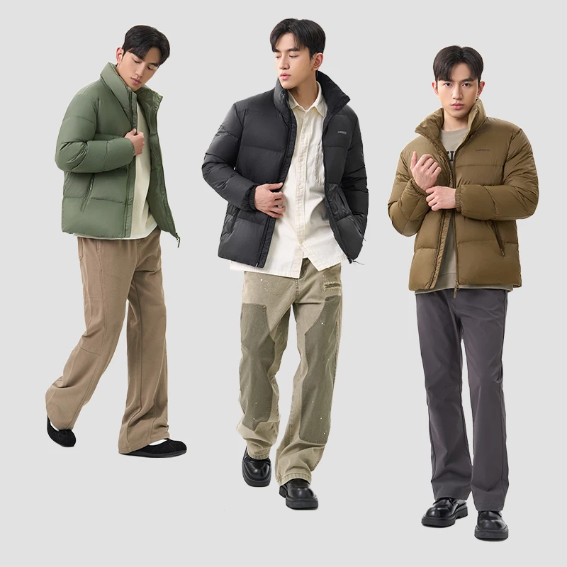 

Chericom 2025 Winter Lightweight Men's Down Jacket Stand Collar Short Design Commuter Padding Outdoor Wear Heated Coat Y309510Y