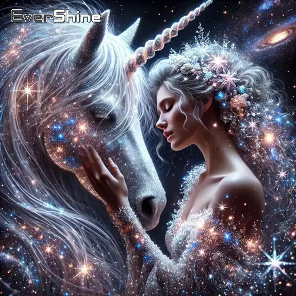 

Evershine Diamond Mosaic Woman Portrait Suitable For Beginners Embroidery DIY Diamond Painting Horse Handmade Hobby