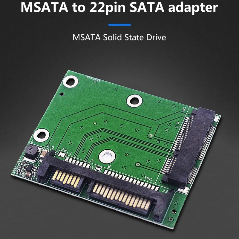 MSATA SSD To 2.5 SATA Adapter Riser Card Mini PCI SSD Converter Module Board For PC Laptop Up To 6Gps Add On Card