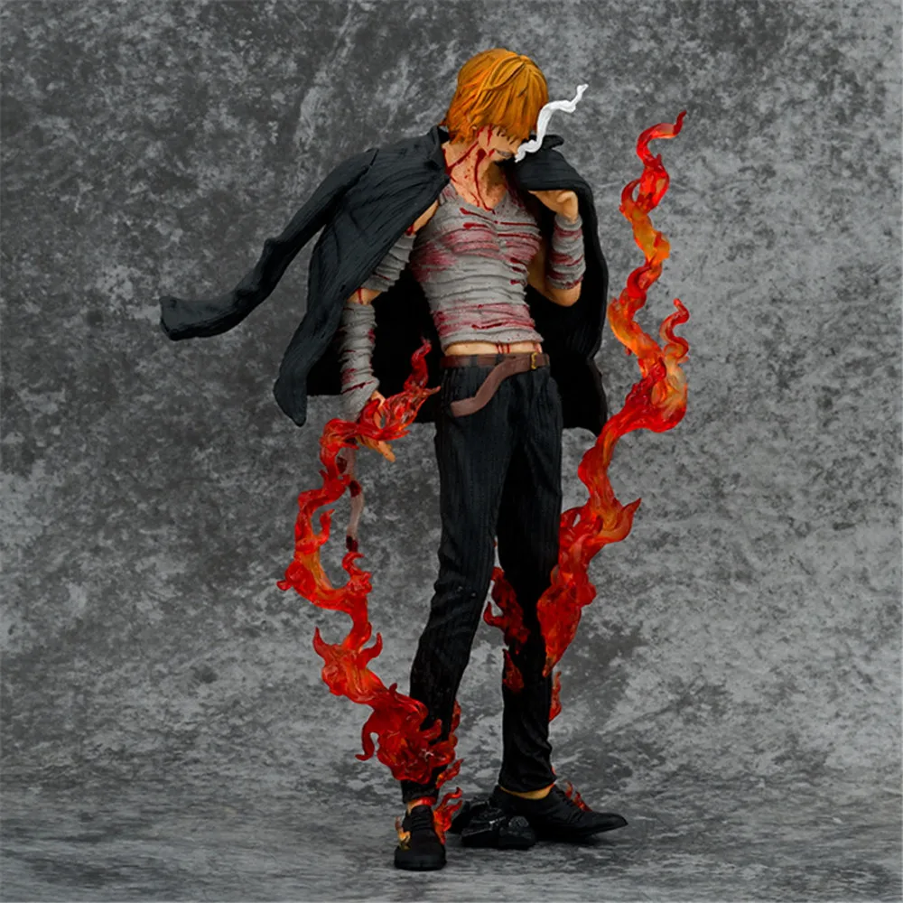 28 cm Anime One Piece Blood Sanji Battle Ver danneggiato. Action Figure in PVC Gioco Statua Raccogli figurine Modello Decorazione Giocattoli per bambole