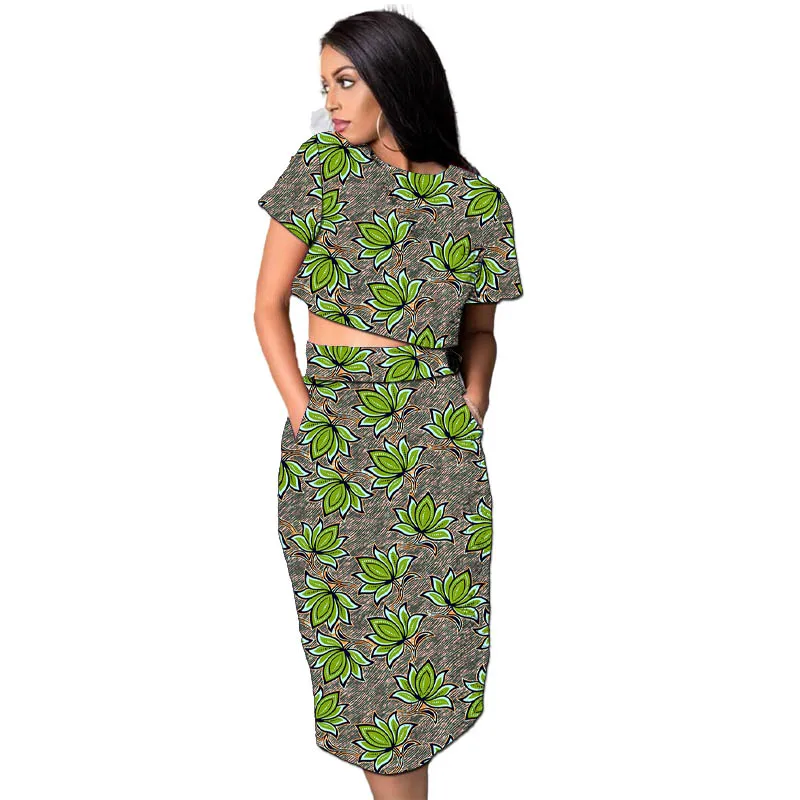 

Женский наряд в стиле Анкара в африканском стиле от кутюр, мини-блузка и юбка, модный принт, женские костюмы для жениха, топ с короткими рукавами, комплект