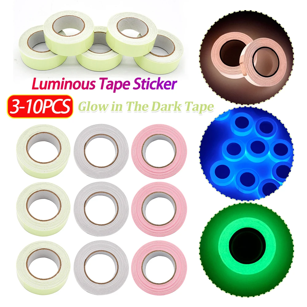 

Glow in The Dark Tape Luminous Tape Sticker Waterproof 1cmx300cm High Visibility Security Decor for Theatres Staged & Dark Areas