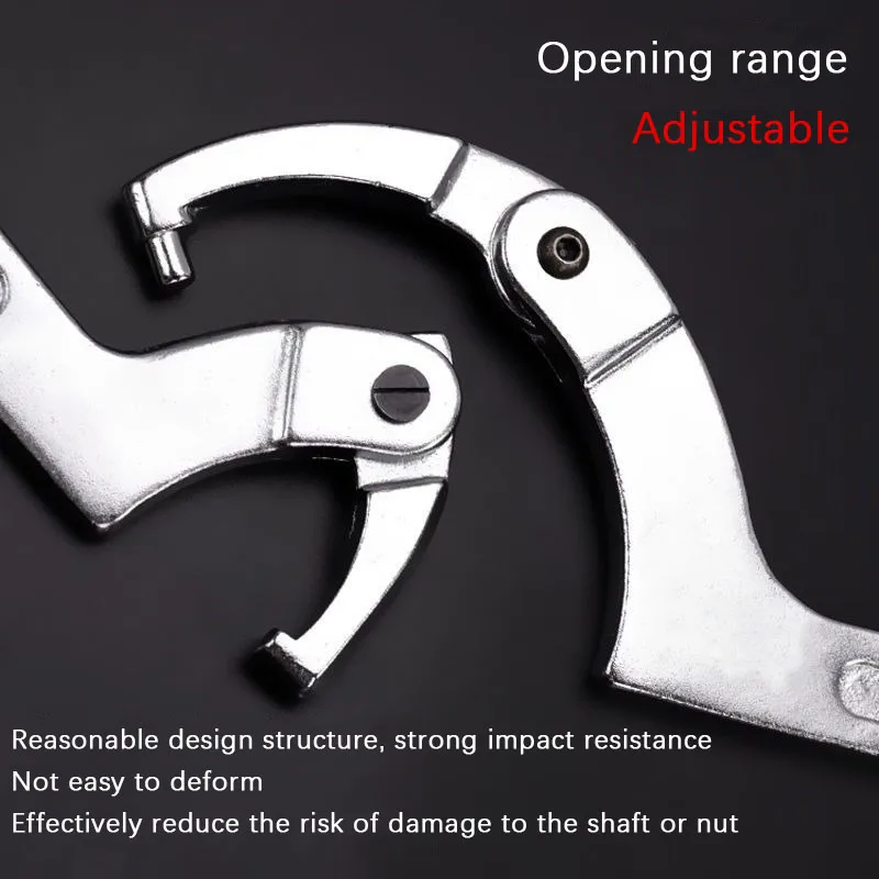 Crescent wrench Adjustable wrench hook C-wrench tool nut bolt Hand tool