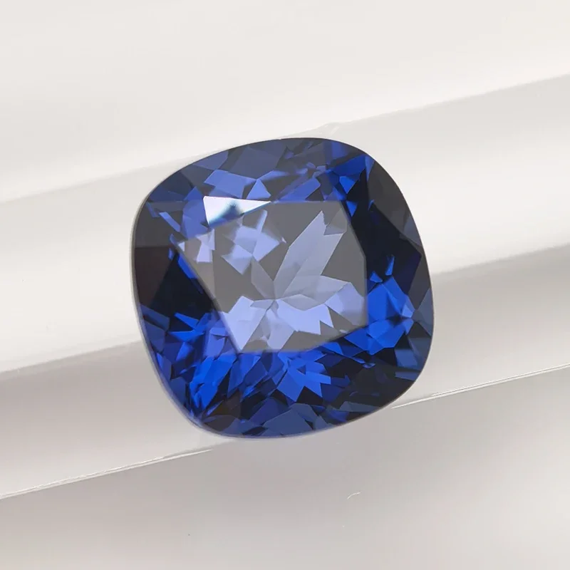 Neuer blauer Saphir, quadratisch geschliffen, Mohs-Härtegrad, Edelstein VVS1, für Schmuckherstellung/Sammlung/Fassung, Ring, Anhänger, Charms, Stein – Detail 2
