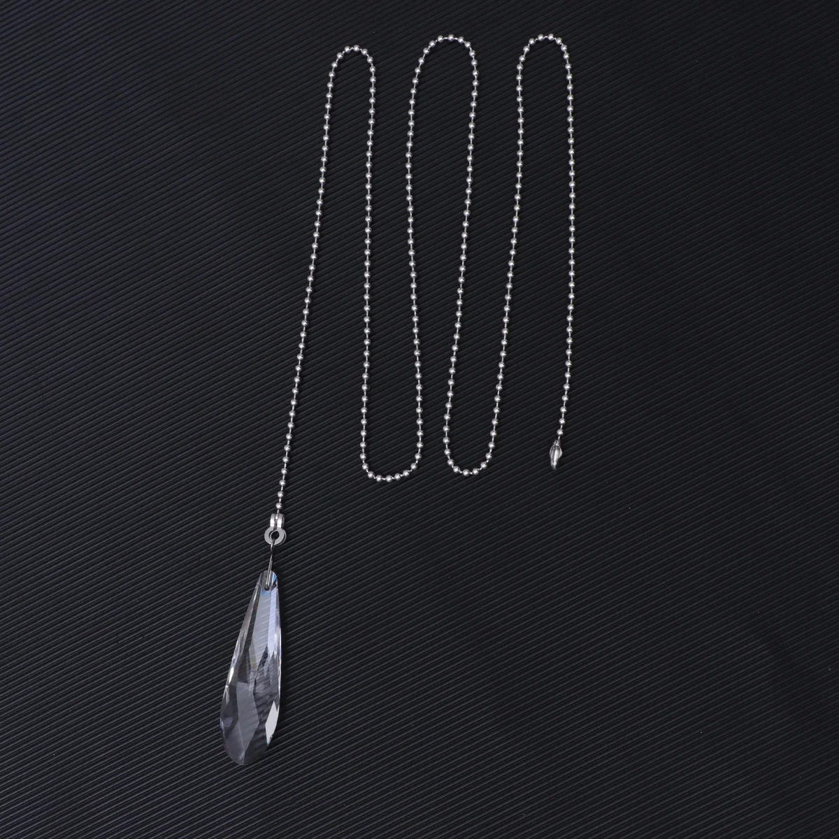 

1pc 10Mm Transparent Long Net Beads Premium Fan Pull Chain For Ceiling Fan Light Lamp Replacement Easy Install Zipper On-Off