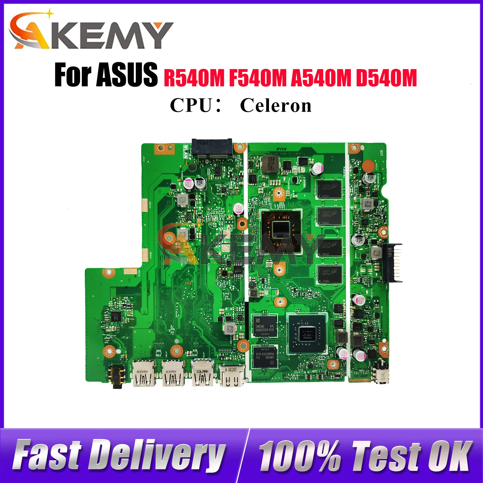 

X540MB Материнская плата для ноутбука ASUS VivoBook A540M X540MAR D540M X540MAS R540M X540M X540MB F540M Материнская плата с процессором Celeron stk