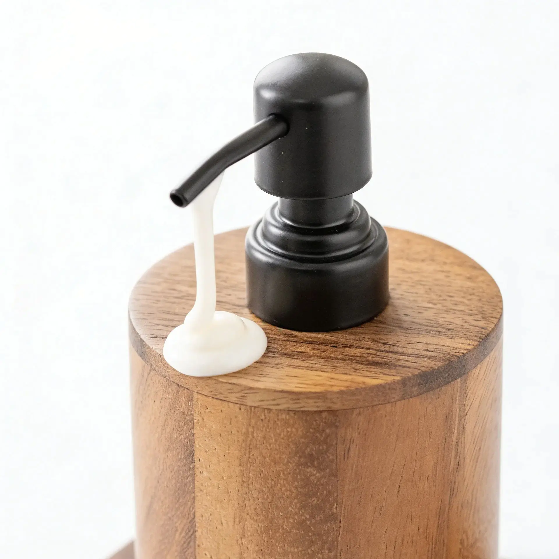 Dispensador de loción de madera de nogal para baño, botella de aceite esencial para hotel, dispensador de champú y gel de baño, dispensador de loción.