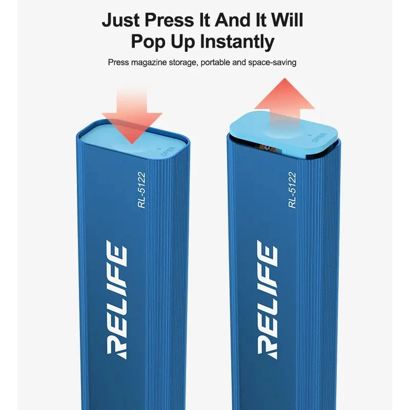 RELIFE RL-5122 43 in1 مفك مجموعة Y0.6/0.8/+1.5/+2.5/T1 للهاتف المحمول الذيل التوصيل تفكيك مفك مجموعة صناديق التخزين