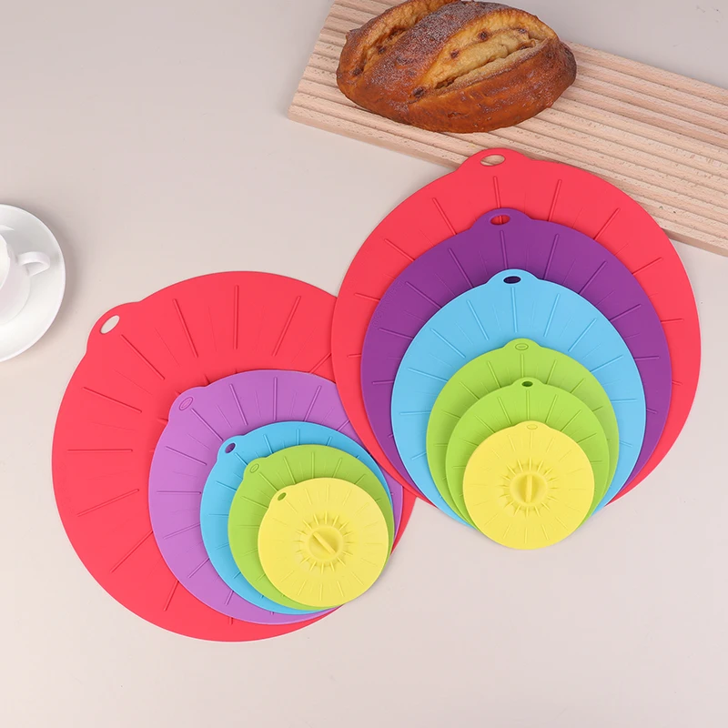 5/6pcs Environment-friendly Preservation Cover Food Ftorage Can Be Used Spill Proof
