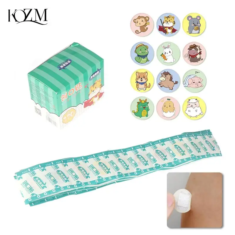 120Pcs/box Waterproof Breathable Round Band Aids Adhesive For Children Wound Care First Aid