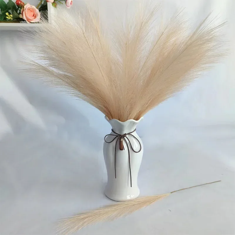 55cm Artificial Pampas Grass Fake Pompas Boho Decor DIY Flower Vase Fake Plant Bouquet for Home Wedding Decoration