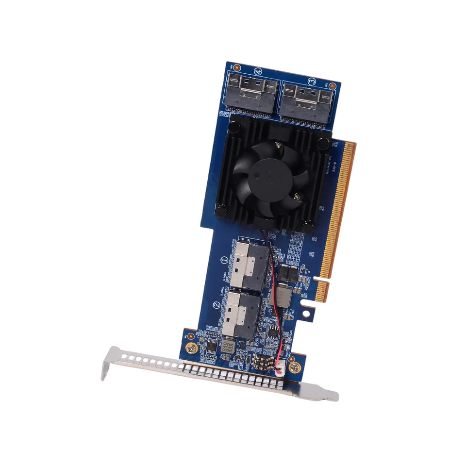 PLX Expansion Card PEX88048 With 4 SFF8654 8i X8 PCIe 4.0 to 8