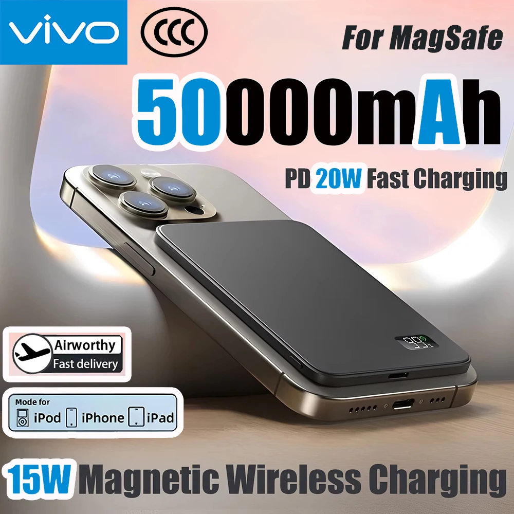 Φορητή Μπαταρία 50000mAh με MagSafe 16.65€