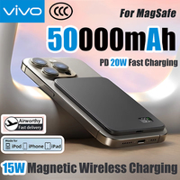 VIVO 50000mAh Magnetic Wireless Power Bank Thin Fast Charging Portable Battery Display For MagSafe For IPhone Samsung Xiaomi New