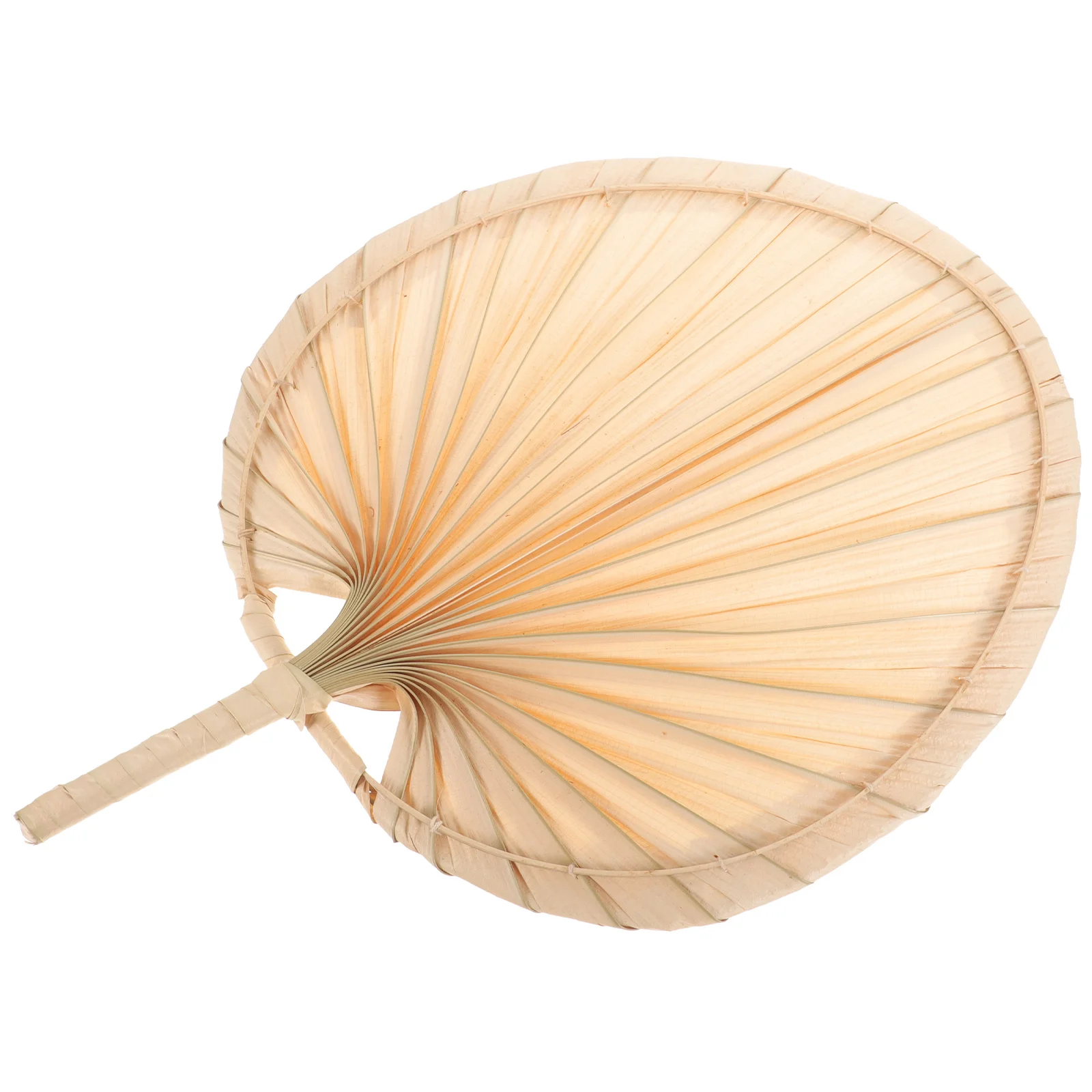 

Portable Vintage Hand-Woven Chinese Style Handmade Palm Leaf Fan Summer Decorative Cooling Handheld Fan for Beach Office Wedding