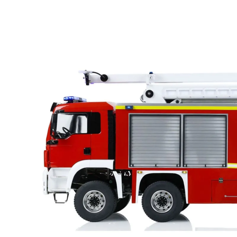 

Пожарная машина на радиоуправлении RC Snozzle Fire Truck RTR 8x4 1/14 с металлическим шасси, высокоподъемной выдвижной турелью и пультом управления для пожаротушения
