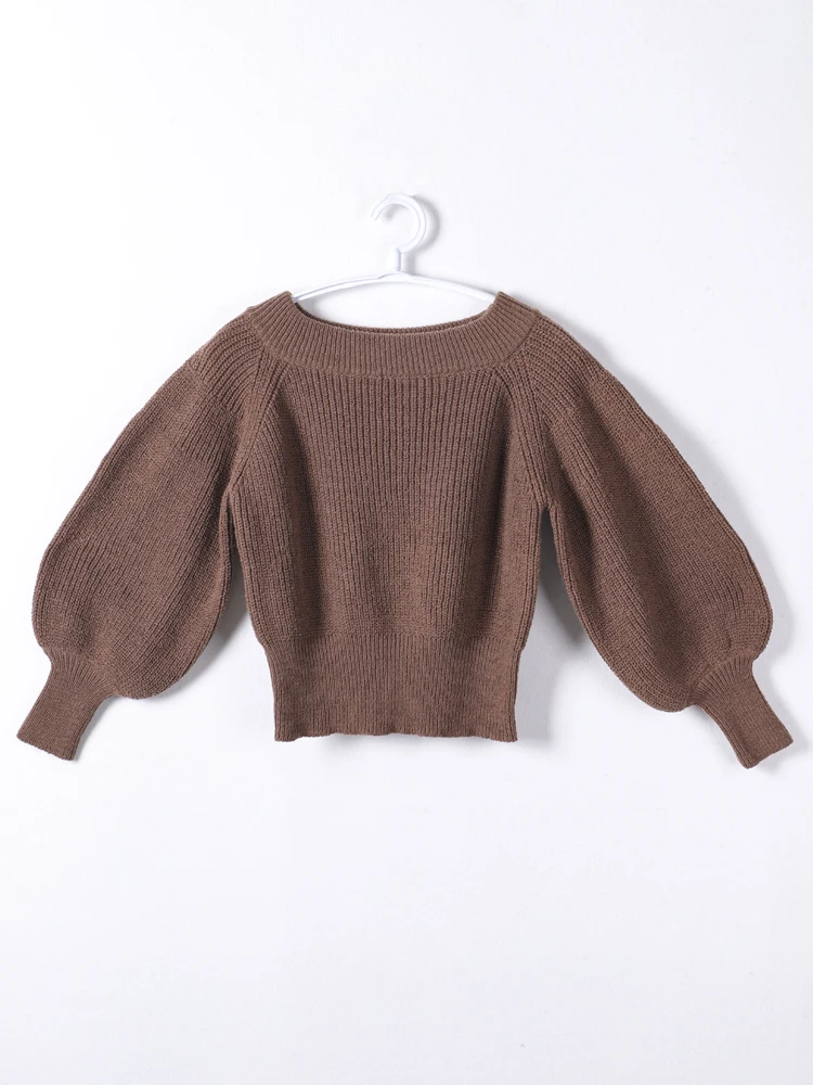 

Women's One-Shoulder Knitwear Sweater Pullover Fashion Outerwear Autumn Winter Warm Stylish Ladies' Knitted Top
