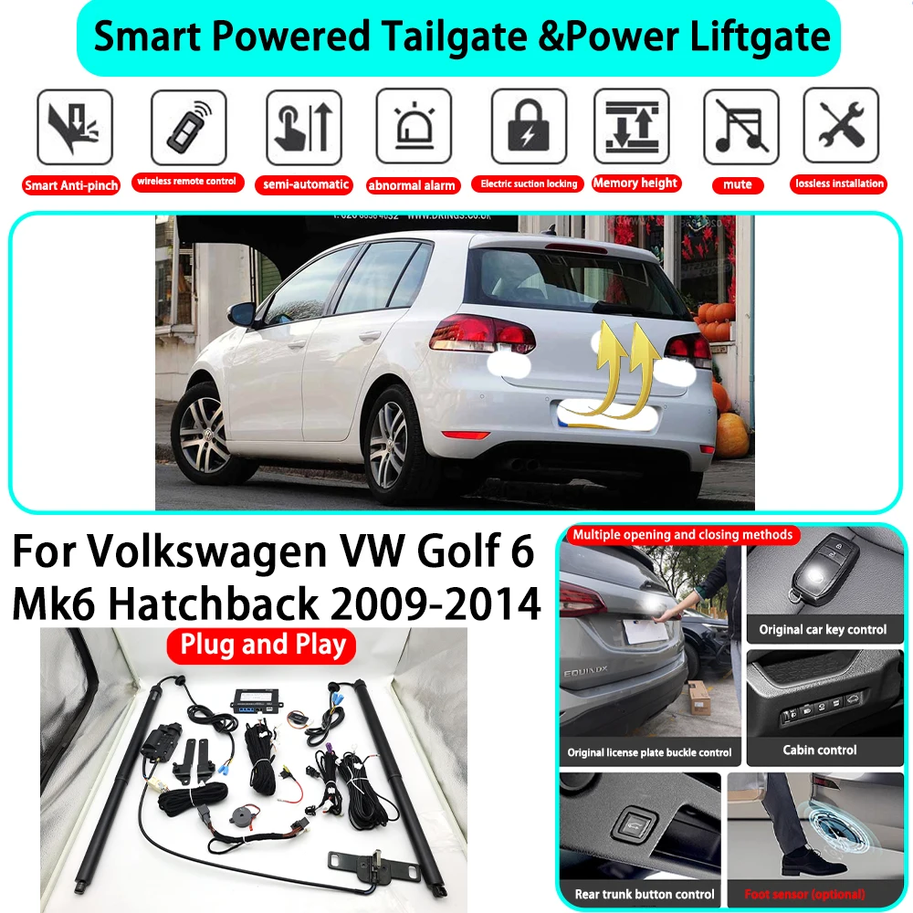 

﻿for Volkswagen VW Golf 6 Mk6 Hatchback 2009-2014 Smart Automatic Powered Tailgate Electric Power Tailgate Lift Kit Key Close