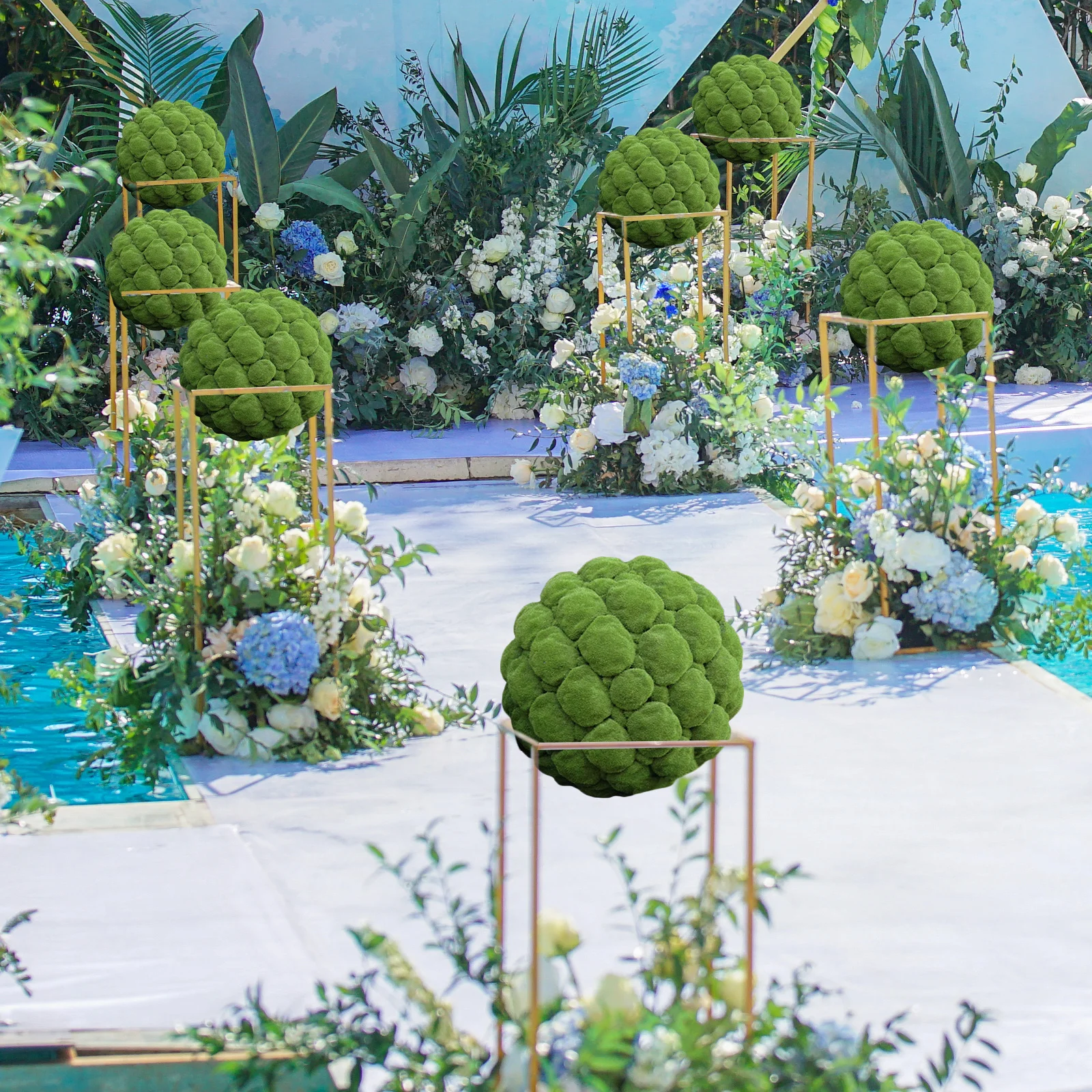 

6Pcs Flower Arrangement Rack Sturdy Plastic Grass Ball Shelf Creative Decorative Holder for Indoor Outdoor Gardening Wedding