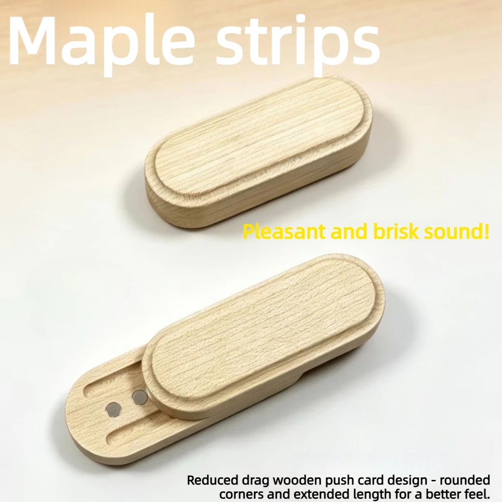 Happy Pacific EDC Wooden Stick Magnetic Fingertip Push Card Decompression Toy