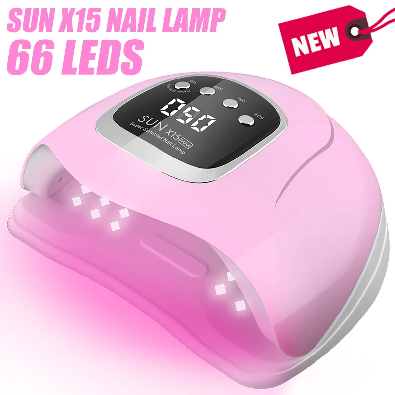 

SUN X15 Max UV LED Nail Lamp For Fast Drying Gel Nail Polish Dryer 66LEDS Home Use Ice Lamp With Auto Sensor For Manicure Salon